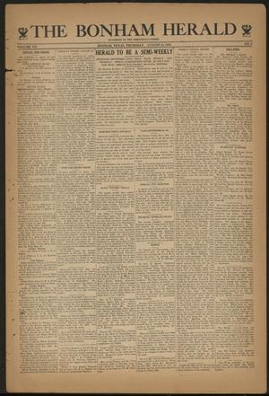 The Bonham Herald (Bonham, Tex.), Vol. 7, No. 6, Ed. 1 Thursday, August 24, 1933
