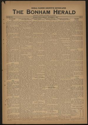 Primary view of object titled 'The Bonham Herald (Bonham, Tex.), Vol. 12, No. 27, Ed. 1 Monday, November 14, 1938'.