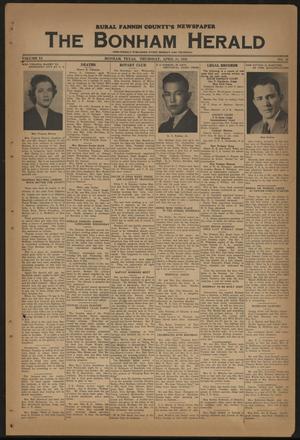 Primary view of object titled 'The Bonham Herald (Bonham, Tex.), Vol. 11, No. 70, Ed. 1 Thursday, April 21, 1938'.