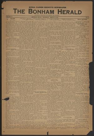 Primary view of object titled 'The Bonham Herald (Bonham, Tex.), Vol. 11, No. 62, Ed. 1 Thursday, March 24, 1938'.