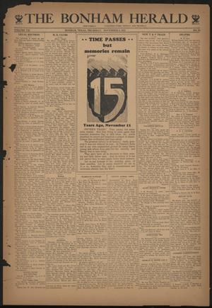 Primary view of object titled 'The Bonham Herald (Bonham, Tex.), Vol. 7, No. 20, Ed. 1 Thursday, November 9, 1933'.