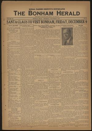 Primary view of object titled 'The Bonham Herald (Bonham, Tex.), Vol. 12, No. 34, Ed. 1 Thursday, December 8, 1938'.