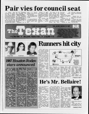 The Texan (Bellaire, Tex.), Vol. 34, No. 19, Ed. 1 Wednesday, January 14, 1987