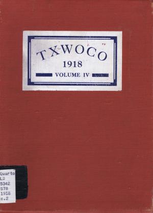 Primary view of object titled 'TXWOCO, Yearbook of Texas Woman's College, 1918'.