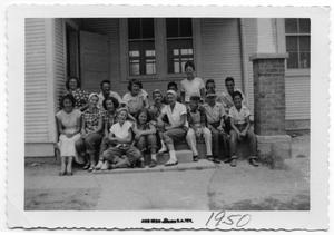 Primary view of object titled '[Students In Front of School]'.