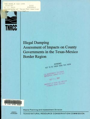 Illegal Dumping: Assessment of Impacts on County Governments in the Texas-Mexico Border Region