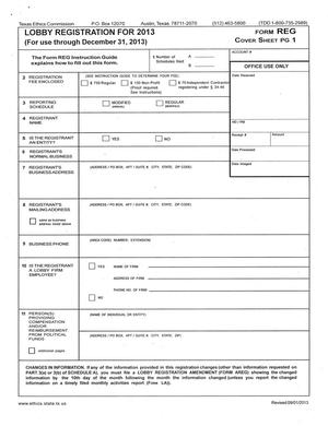 Lobby Registration Form for 2013