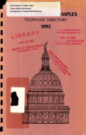 Texas Capitol Complex Telephone Directory, 1992
