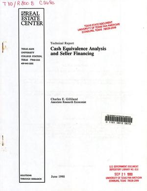 Cash Equivalence Analysis and Seller Financing