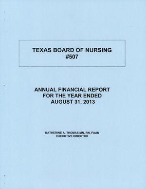 Texas Board of Nursing Annual Financial Report: 2013