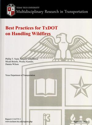 Best Practices for TxDOT on Handling Wildfires