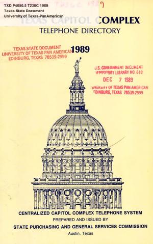 Primary view of object titled 'Texas Capitol Complex Telephone Directory: 1989'.