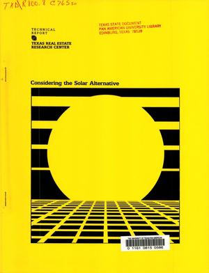 Considering The Solar Alternative