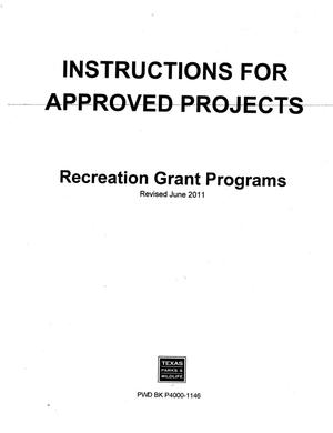Instructions for Approved Projects: Recreation Grant Program