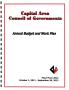 Thumbnail image of item number 1 in: 'Capital Area Council of Governments (CAPCOG) Annual Budget and Work Plan: 2012'.