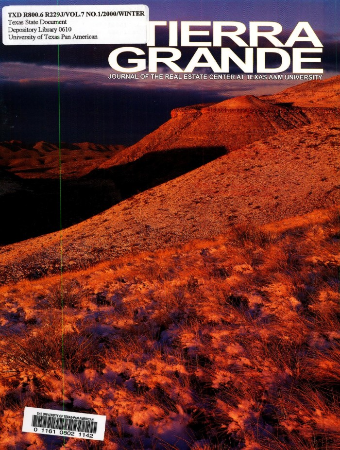 Tierra Grande, Volume 7, Number 1, January 2000 - The Portal to