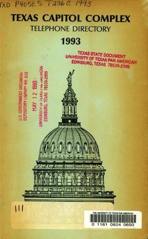 Primary view of object titled 'Texas Capitol Complex Telephone Directory, 1993'.