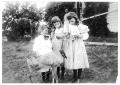 Photograph: [Three Young Girls with a Deer]