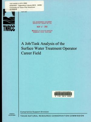 A Job/Task Analysis of the Surface Water Treatment Operator Career Field