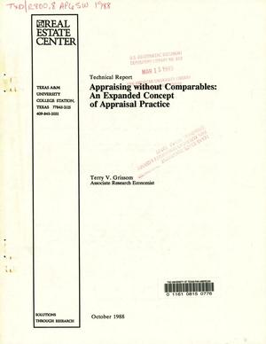 Appraising Without Comparables: An Expanded Concept of Appraisal Practice