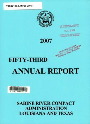 Sabine River Compact Administration Annual Report: 2007