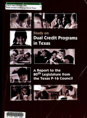 Study on Dual Credit Programs in Texas