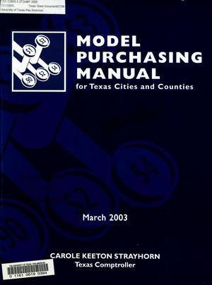 Model Purchasing Manuel: For Texas Cities and Counties