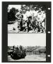 Photograph: [Soldiers Posing and a Convoy of Vehicles]