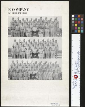 Primary view of object titled '[Three Photographs of "E" Company, 56th Armored Infantry Regiment]'.
