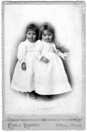 [Portrait of Mary Conrad and Lucile Matthews in White Dresses]