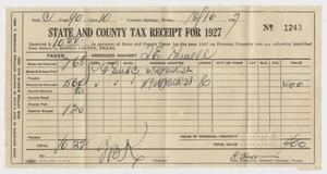 [State and County Tax Receipt for J.E. Powell]