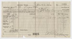 Primary view of object titled '[Tax Receipt for K. B. Legett]'.
