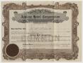 Thumbnail image of item number 1 in: '[Abilene Hotel Corporation Stock Certificate]'.