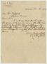 Primary view of [Letter from K.K. Legett to William Freldeck - December 9, 1889]