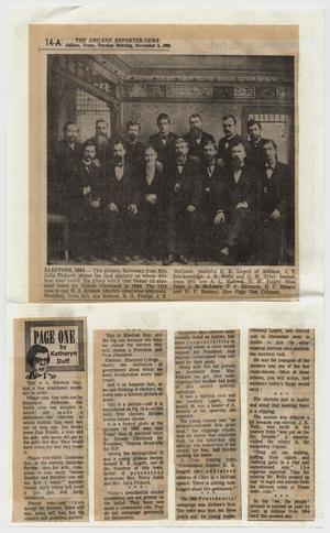 Primary view of object titled '[Newspaper Clippings from The Abilene Reporter News]'.
