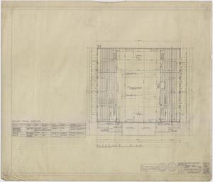 Primary view of object titled 'High School Gymnasium, Ozona, Texas: Bleacher Plan'.