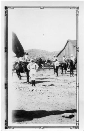 Primary view of object titled '[Men and Women with Horses]'.