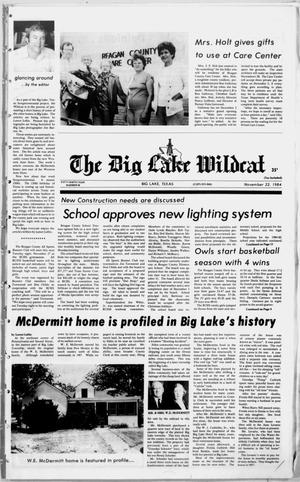 The Big Lake Wildcat (Big Lake, Tex.), Vol. 59, No. 48, Ed. 1 Thursday, November 22, 1984