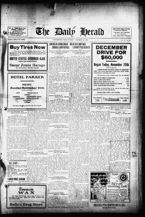 The Daily Herald (Weatherford, Tex.), Vol. 23, No. 263, Ed. 1 Saturday, November 25, 1922
