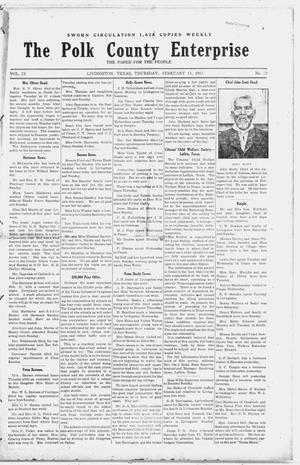 The Polk County Enterprise (Livingston, Tex.), Vol. 9, No. 22, Ed. 1 Thursday, February 13, 1913