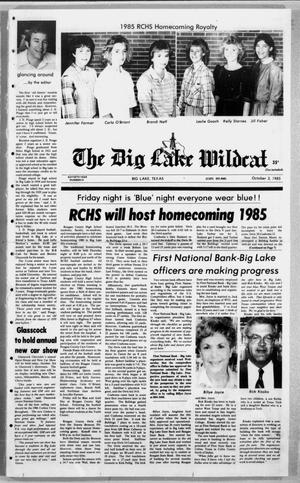 The Big Lake Wildcat (Big Lake, Tex.), Vol. SIXTIETH YEAR, No. 41, Ed. 1 Thursday, October 3, 1985