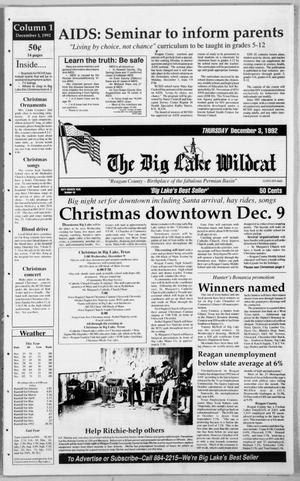 The Big Lake Wildcat (Big Lake, Tex.), Vol. SIXTY SEVENTH YEAR, No. 49, Ed. 1 Thursday, December 3, 1992