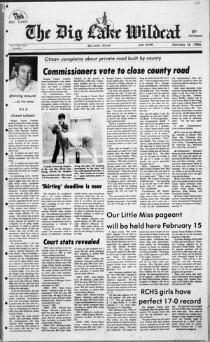 The Big Lake Wildcat (Big Lake, Tex.), Vol. SIXTY-FIRST YEAR, No. 3, Ed. 1 Thursday, January 16, 1986