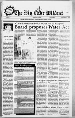 The Big Lake Wildcat (Big Lake, Tex.), Vol. 64, No. 7, Ed. 1 Thursday, February 16, 1989