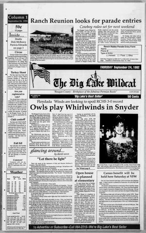 The Big Lake Wildcat (Big Lake, Tex.), Vol. SIXTY SEVENTH YEAR, No. 39, Ed. 1 Thursday, September 24, 1992