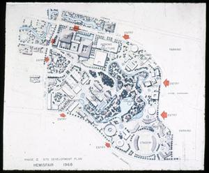 Image of Plan-Phase 2, site development plan-HemisFair 1968
