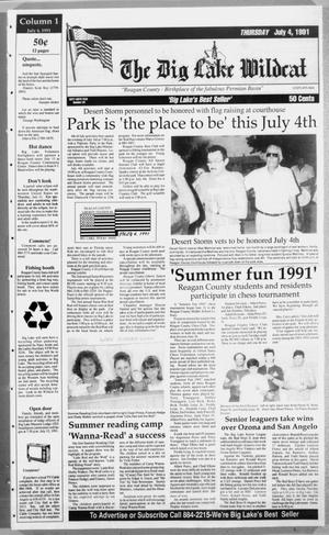 The Big Lake Wildcat (Big Lake, Tex.), Vol. SIXTY-SIXTH YEAR, No. 28, Ed. 1 Thursday, July 4, 1991