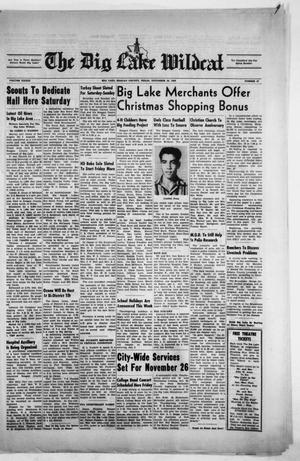 The Big Lake Wildcat (Big Lake, Tex.), Vol. 33, No. 47, Ed. 1 Thursday, November 20, 1958