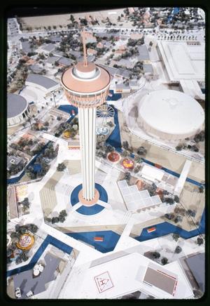 Close up overview of the Hemisfair and Tower