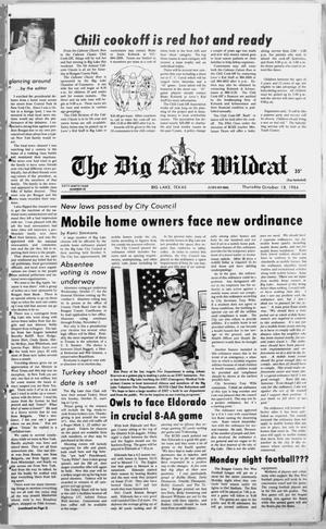 The Big Lake Wildcat (Big Lake, Tex.), Vol. 59, No. 43, Ed. 1 Thursday, October 18, 1984